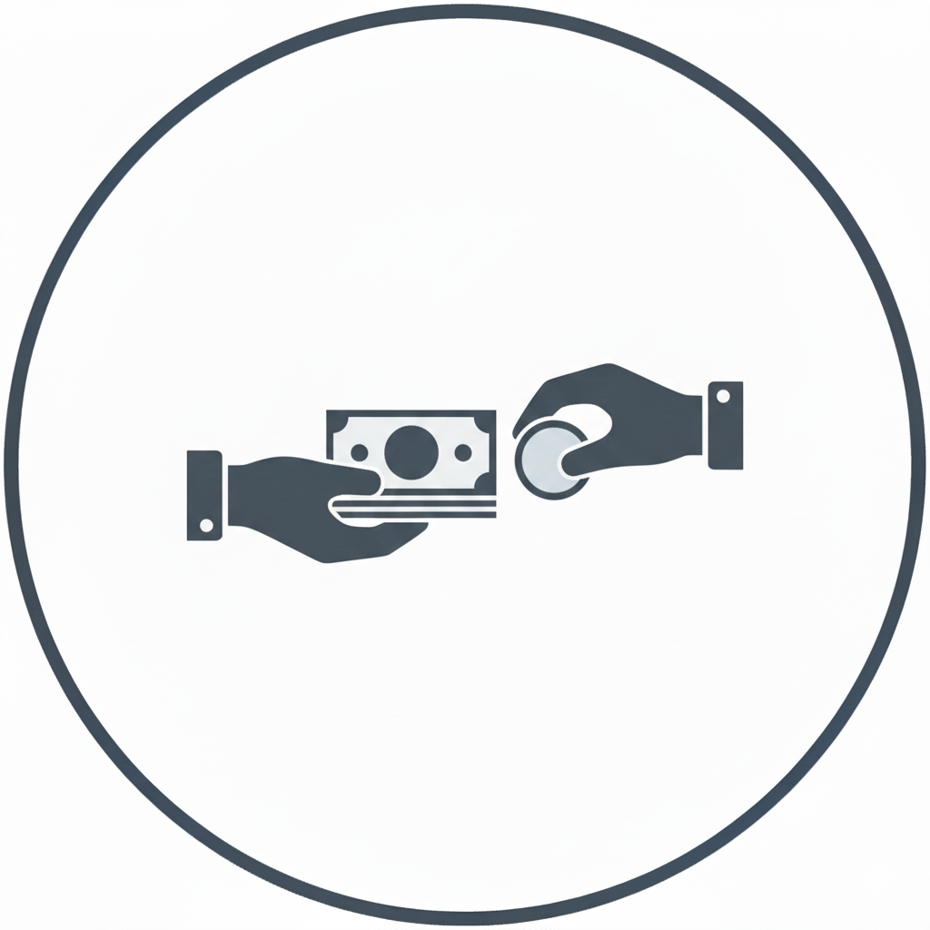 Cash transferring hands