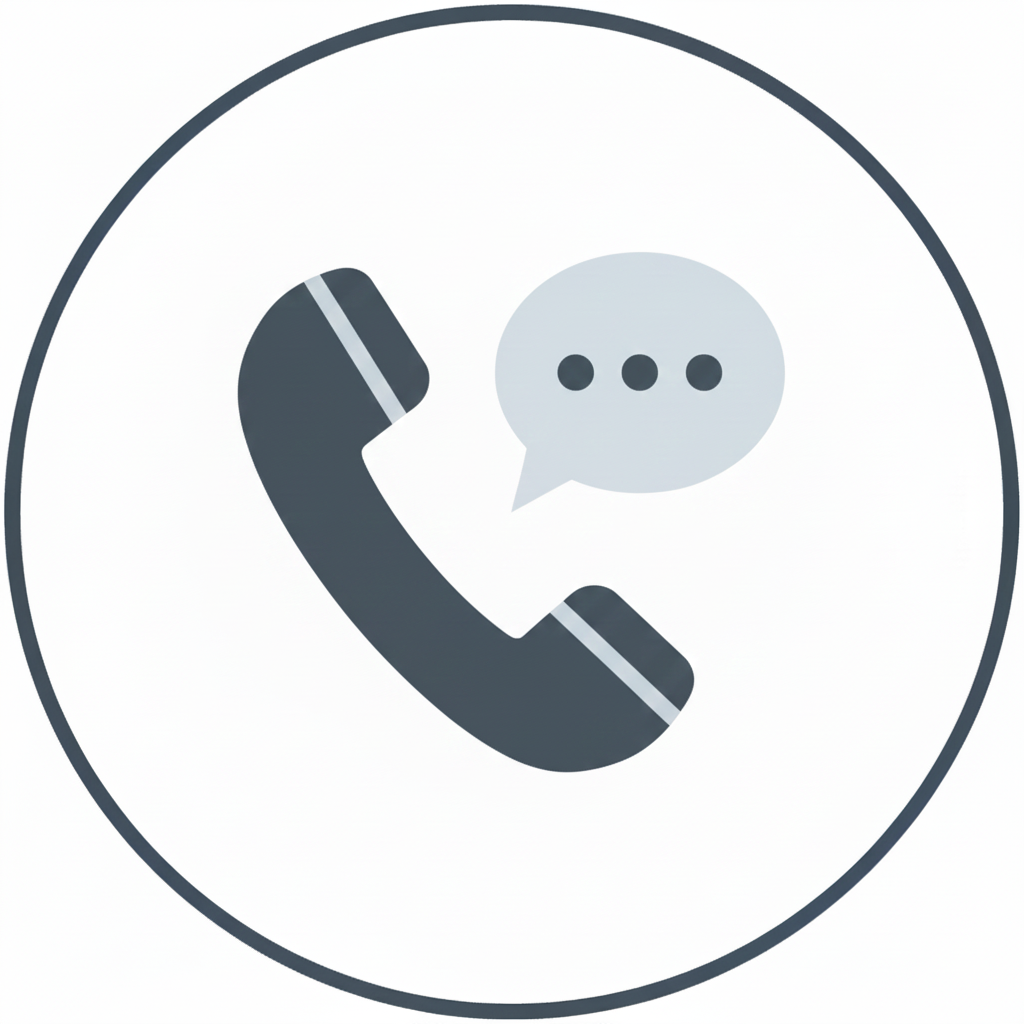 Telephone with chat bubble